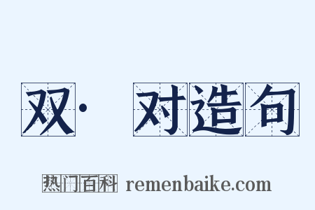 双·对造句是什么意思的图片